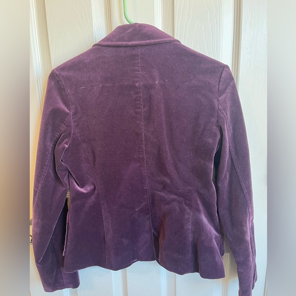 Gap | Velvet Blazer | Purple | size 2 - Picture 4 of 8